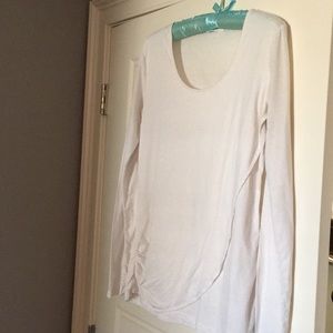 Athleta White asymmetric top, size S
